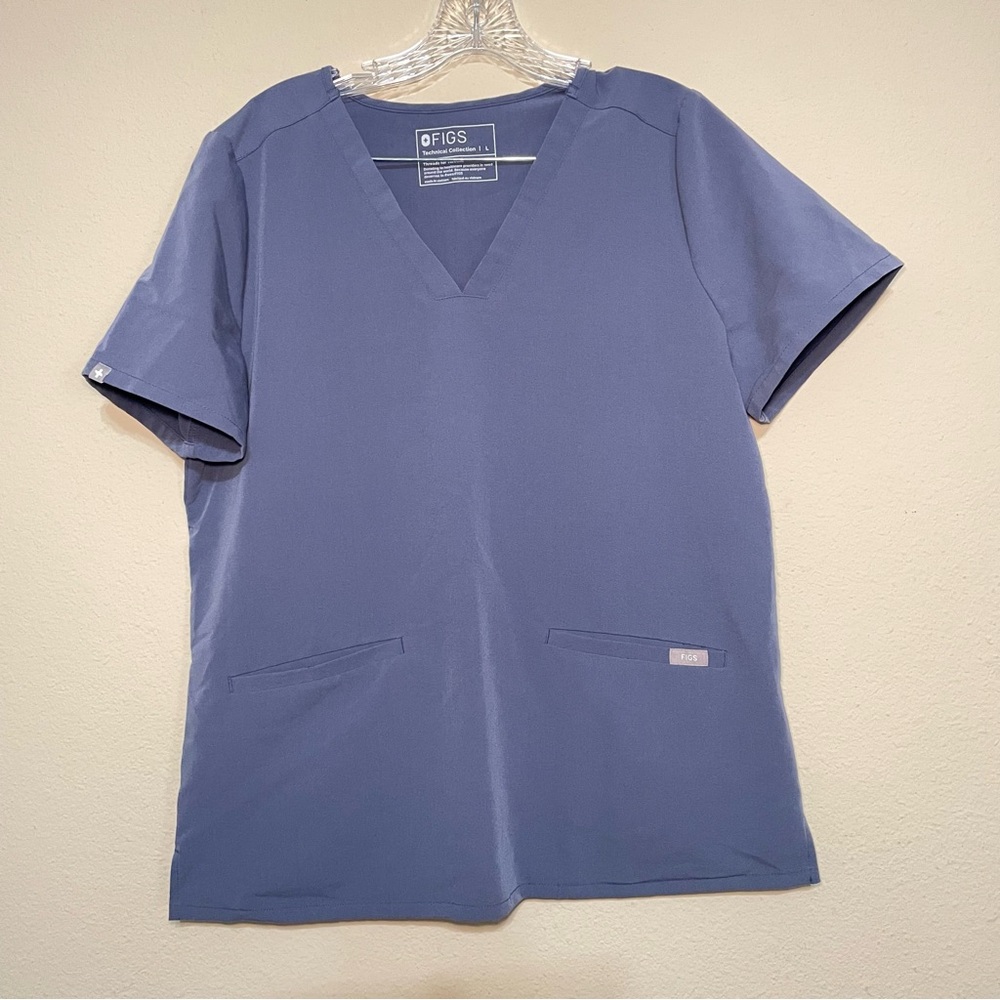Figs Technical Collection Casma‎ FW1100 V-neck Scrub Top Women’s Sz Large